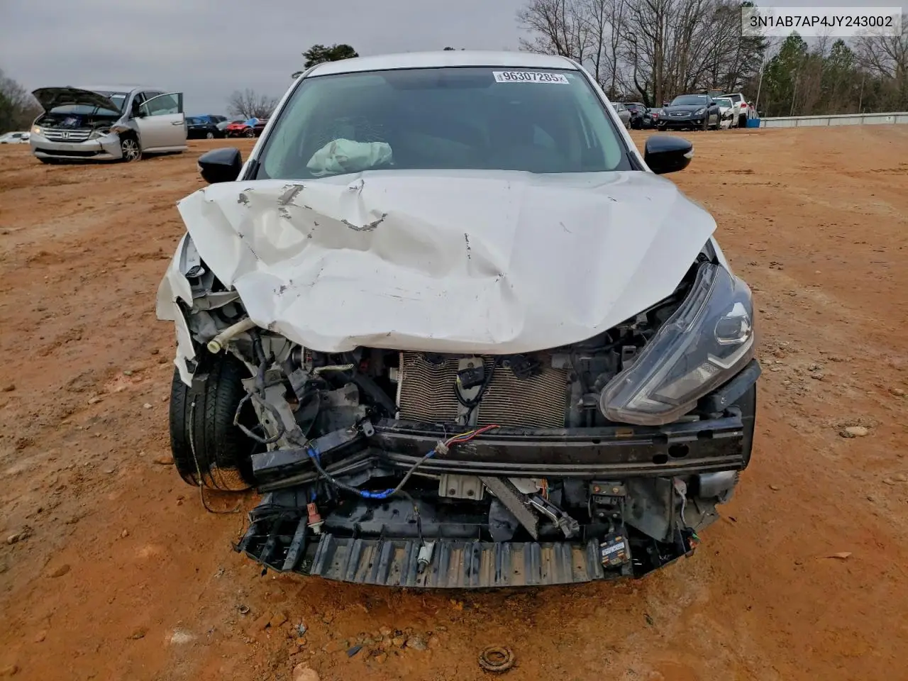 3N1AB7AP4JY243002 2018 Nissan Sentra S