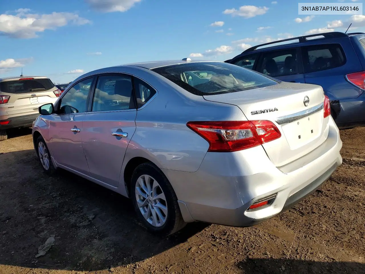 3N1AB7AP1KL603146 2019 Nissan Sentra Sv