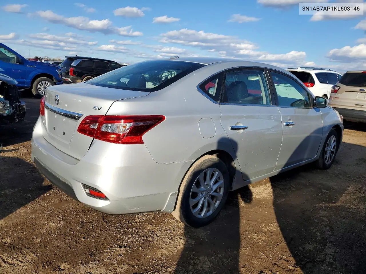 3N1AB7AP1KL603146 2019 Nissan Sentra Sv