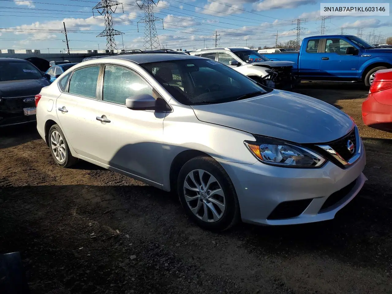 3N1AB7AP1KL603146 2019 Nissan Sentra Sv