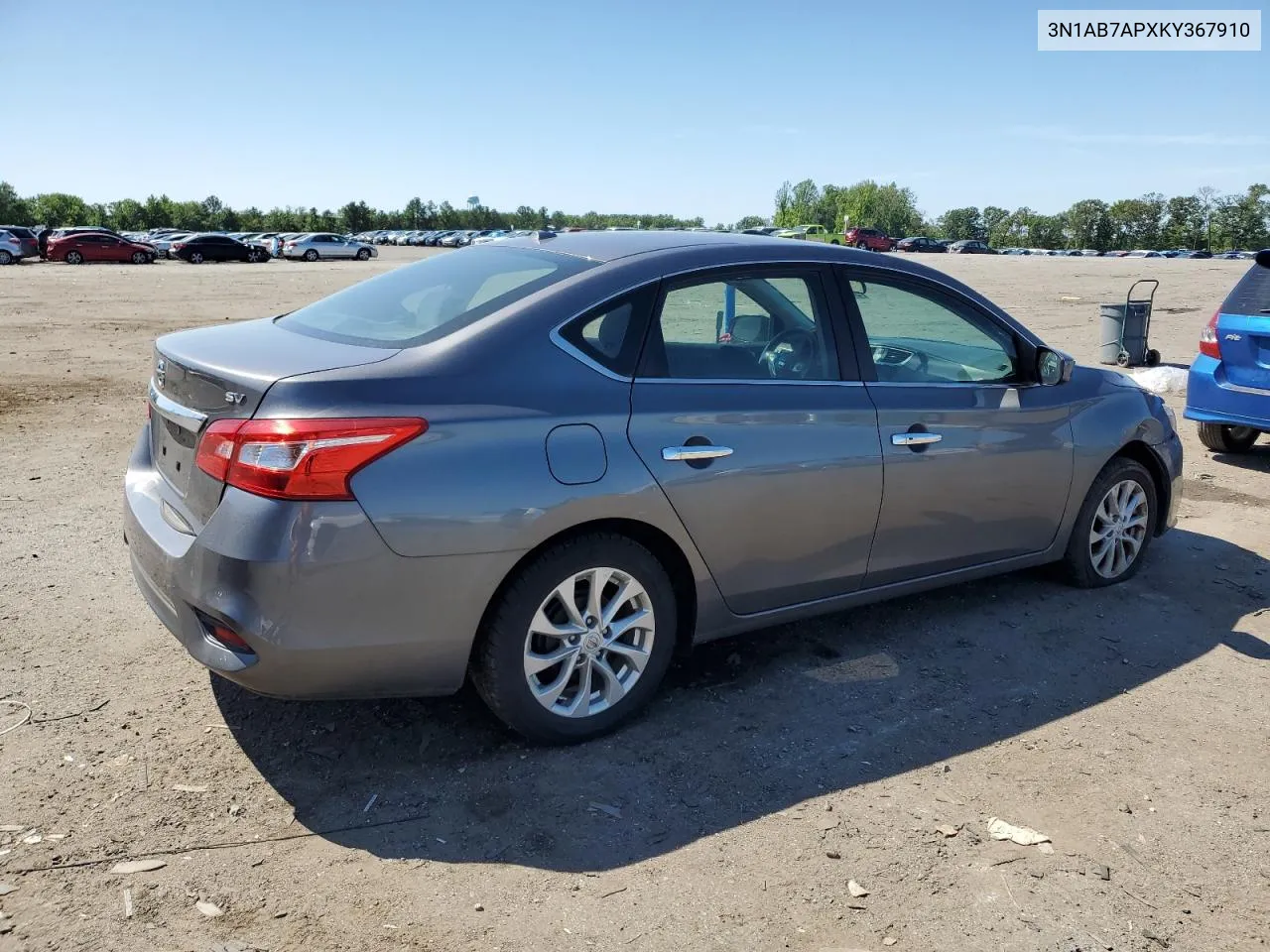 2019 Nissan Sentra S VIN: 3N1AB7APXKY367910 Lot: 57336474