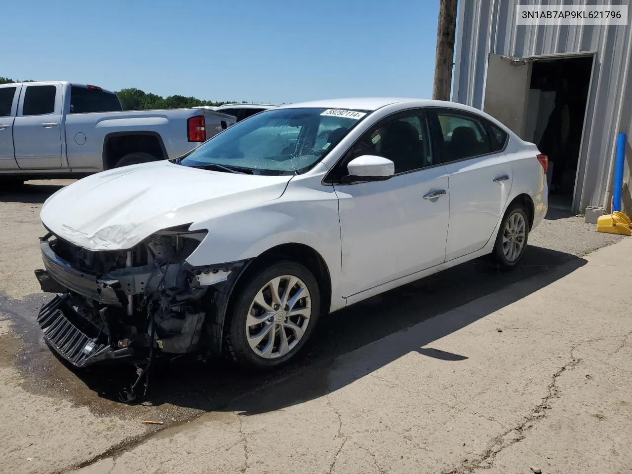 2019 Nissan Sentra S VIN: 3N1AB7AP9KL621796 Lot: 58292114