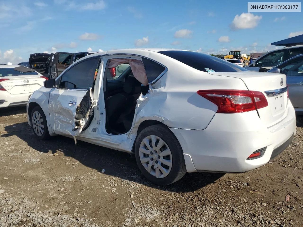 2019 Nissan Sentra S VIN: 3N1AB7AP1KY363177 Lot: 60811744