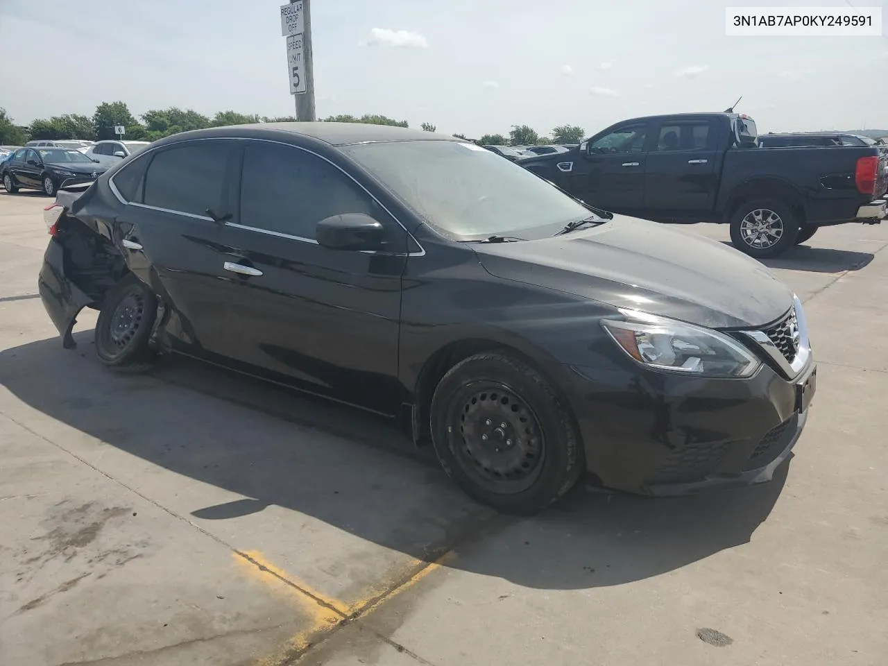 2019 Nissan Sentra S VIN: 3N1AB7AP0KY249591 Lot: 61151214