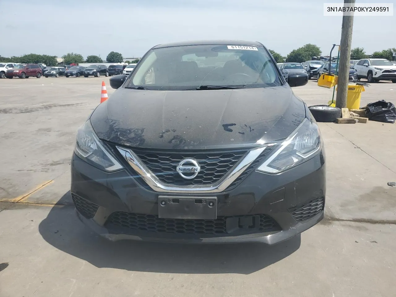 2019 Nissan Sentra S VIN: 3N1AB7AP0KY249591 Lot: 61151214