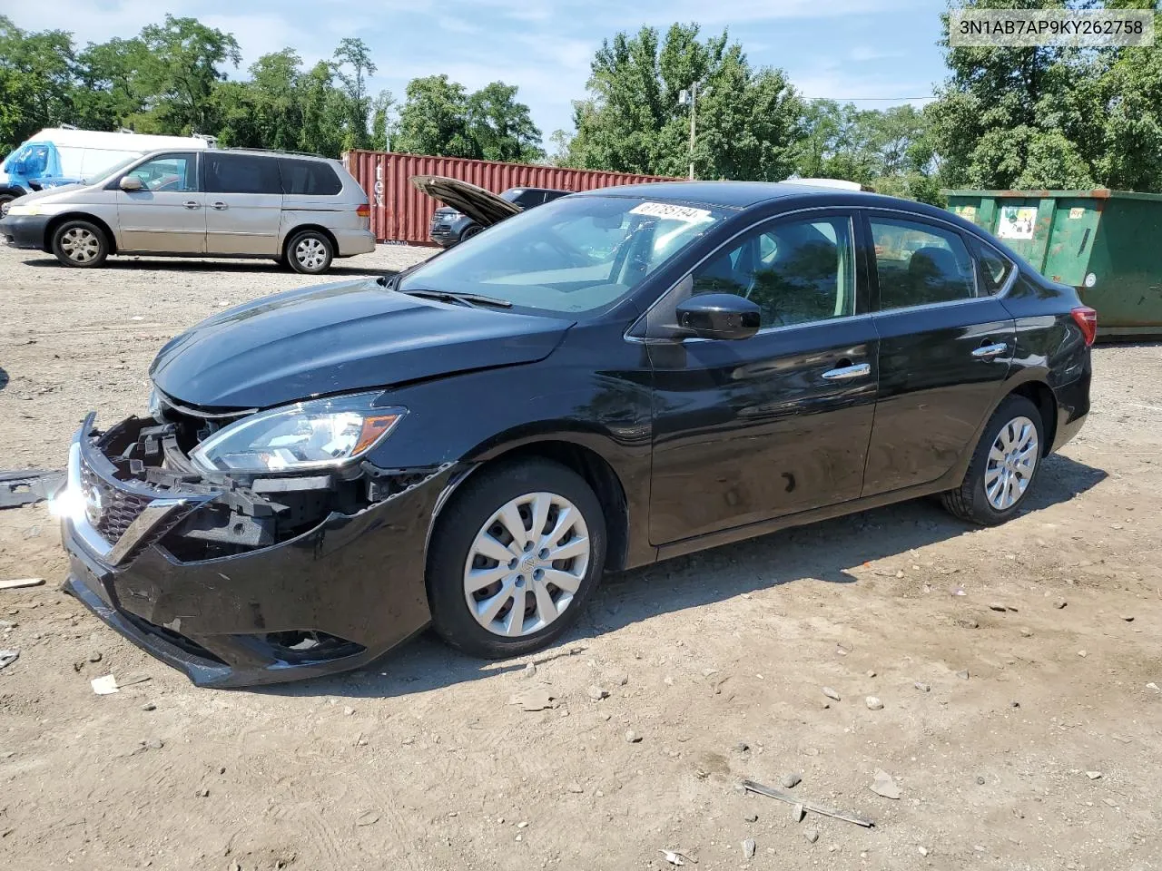 2019 Nissan Sentra S VIN: 3N1AB7AP9KY262758 Lot: 61785194