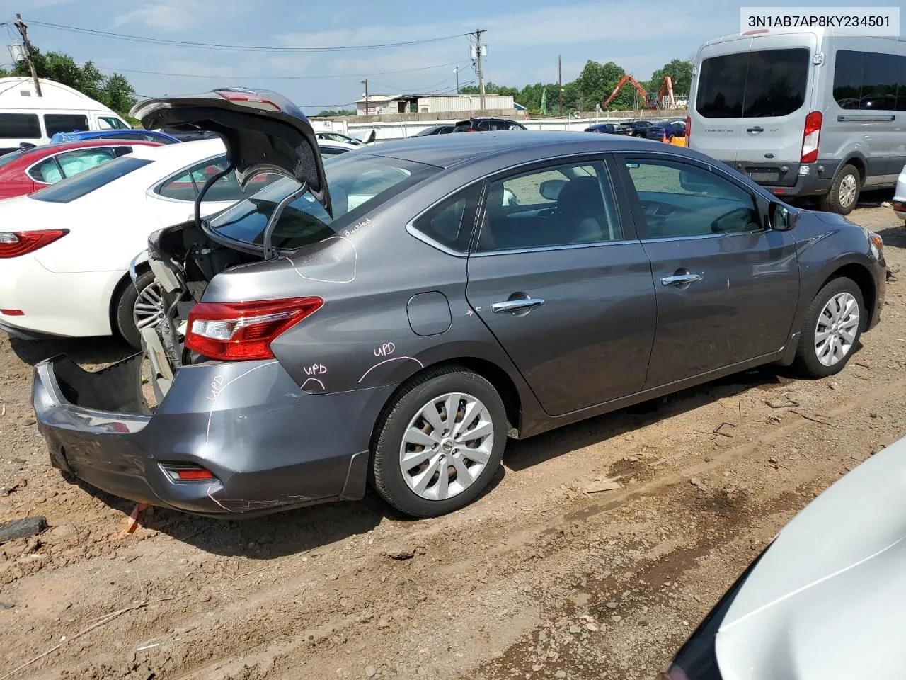 2019 Nissan Sentra S VIN: 3N1AB7AP8KY234501 Lot: 62127884