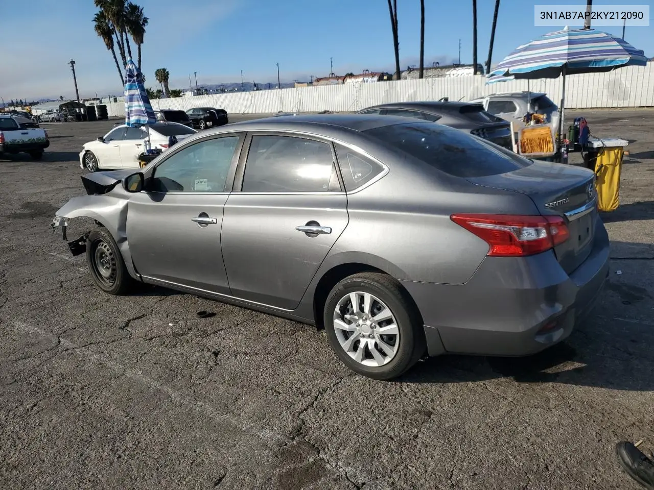 3N1AB7AP2KY212090 2019 Nissan Sentra S