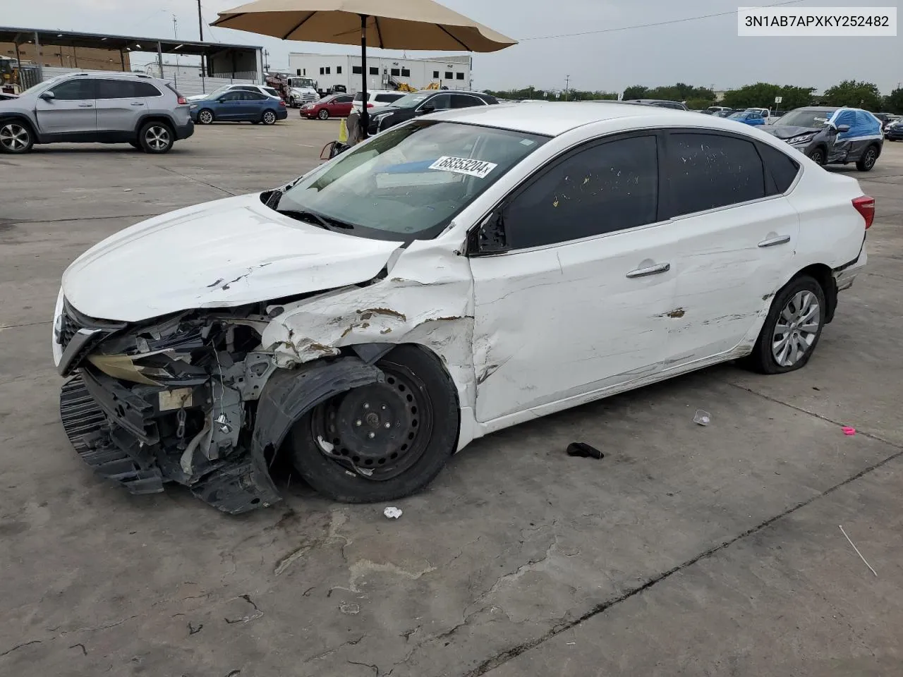 2019 Nissan Sentra S VIN: 3N1AB7APXKY252482 Lot: 68353204