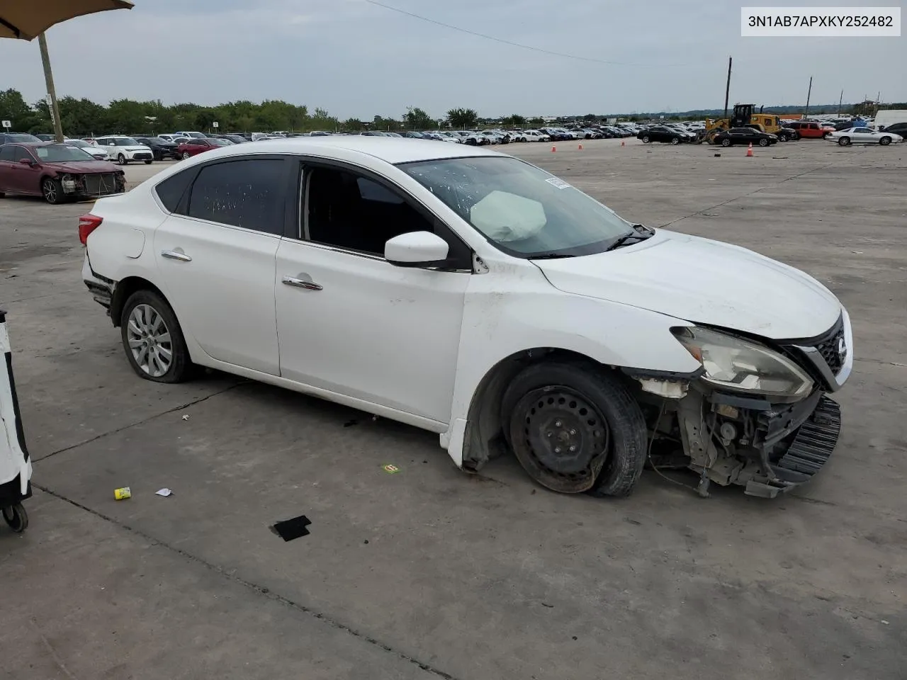 2019 Nissan Sentra S VIN: 3N1AB7APXKY252482 Lot: 68353204