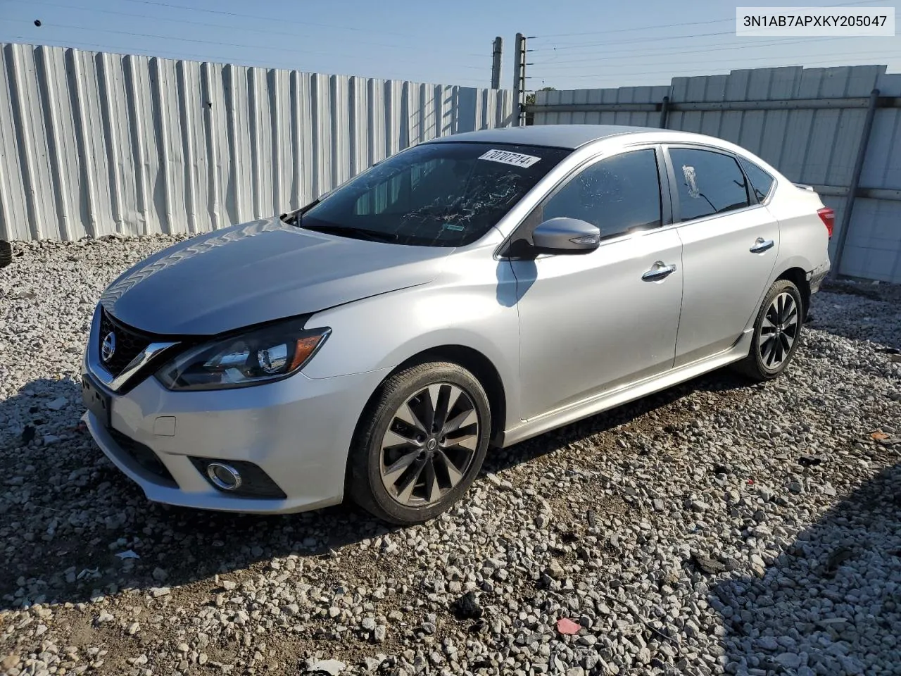 3N1AB7APXKY205047 2019 Nissan Sentra S