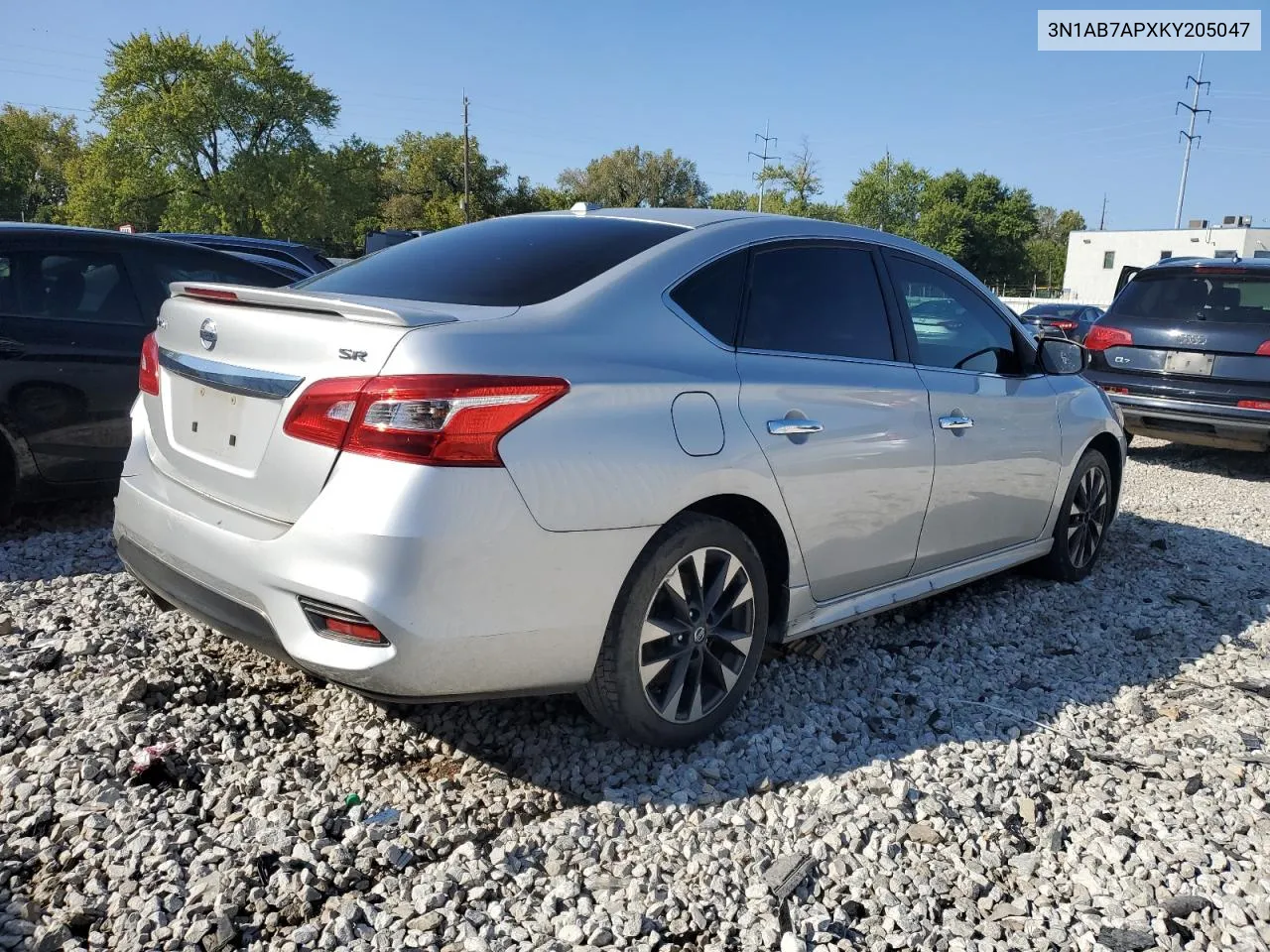 2019 Nissan Sentra S VIN: 3N1AB7APXKY205047 Lot: 70707214