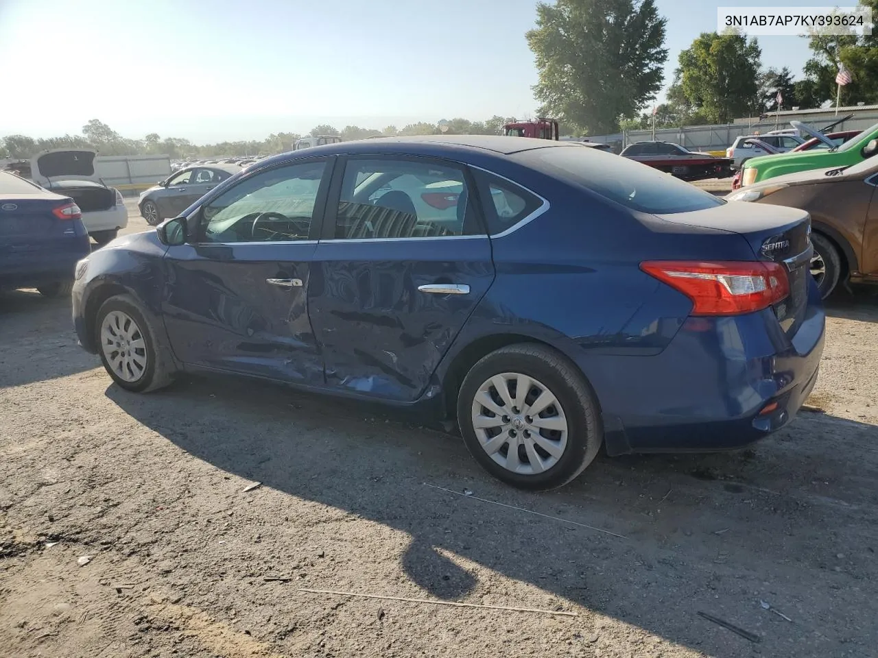 2019 Nissan Sentra S VIN: 3N1AB7AP7KY393624 Lot: 71608624