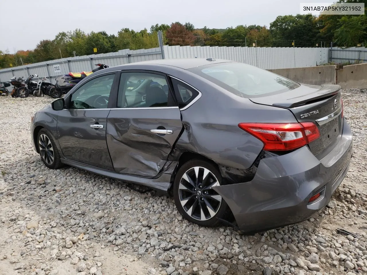 2019 Nissan Sentra S VIN: 3N1AB7AP5KY321952 Lot: 71889654