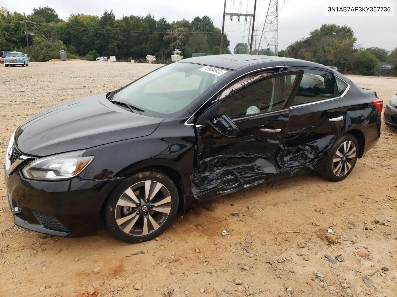 2019 Nissan Sentra S VIN: 3N1AB7AP3KY357736 Lot: 72504644