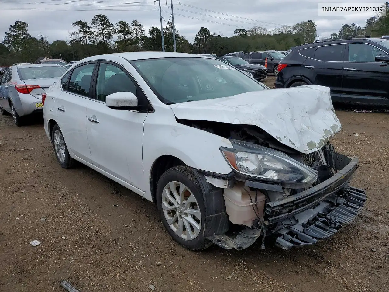 3N1AB7AP0KY321339 2019 Nissan Sentra S