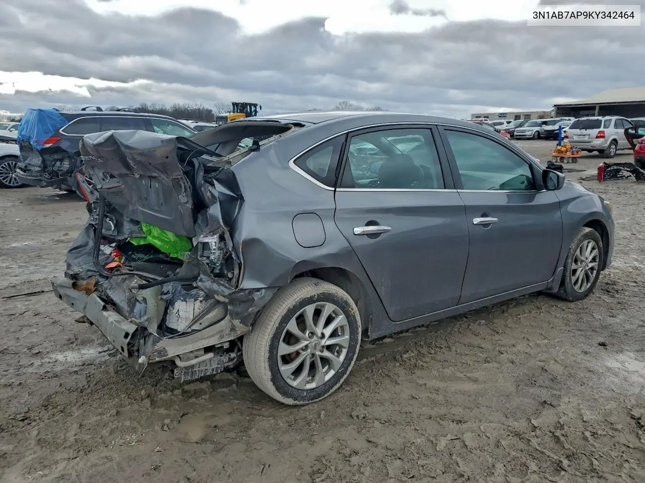 3N1AB7AP9KY342464 2019 Nissan Sentra S