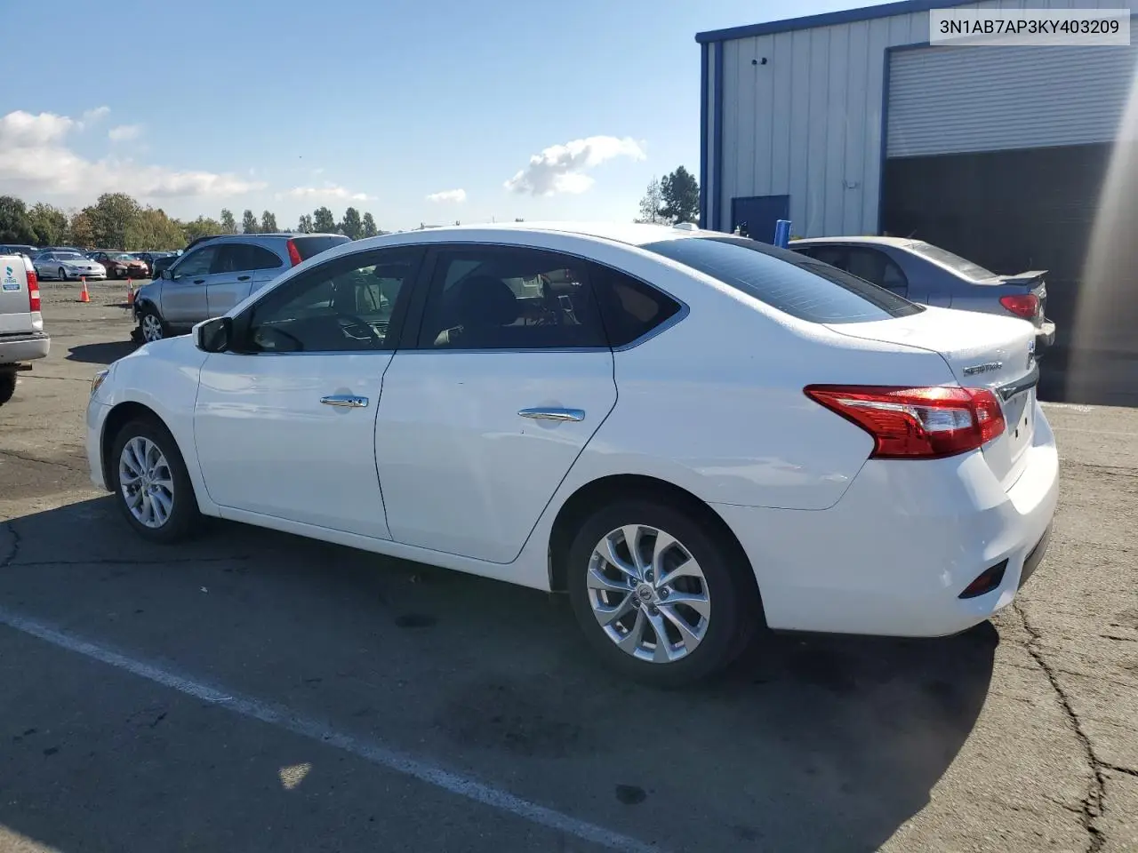 3N1AB7AP3KY403209 2019 Nissan Sentra S