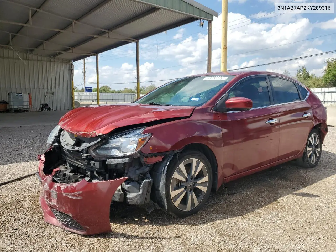 3N1AB7AP2KY289316 2019 Nissan Sentra S