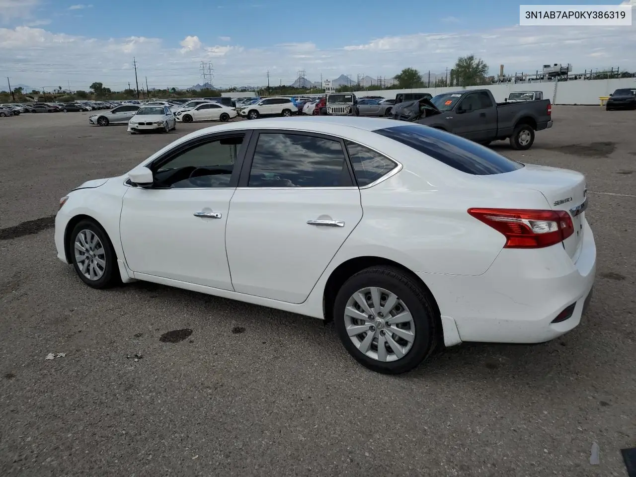 3N1AB7AP0KY386319 2019 Nissan Sentra S