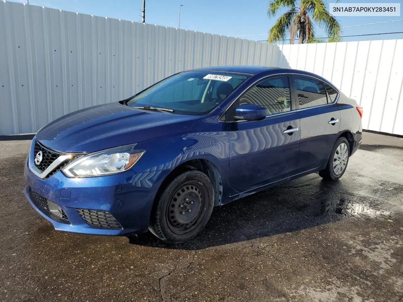 3N1AB7AP0KY283451 2019 Nissan Sentra S