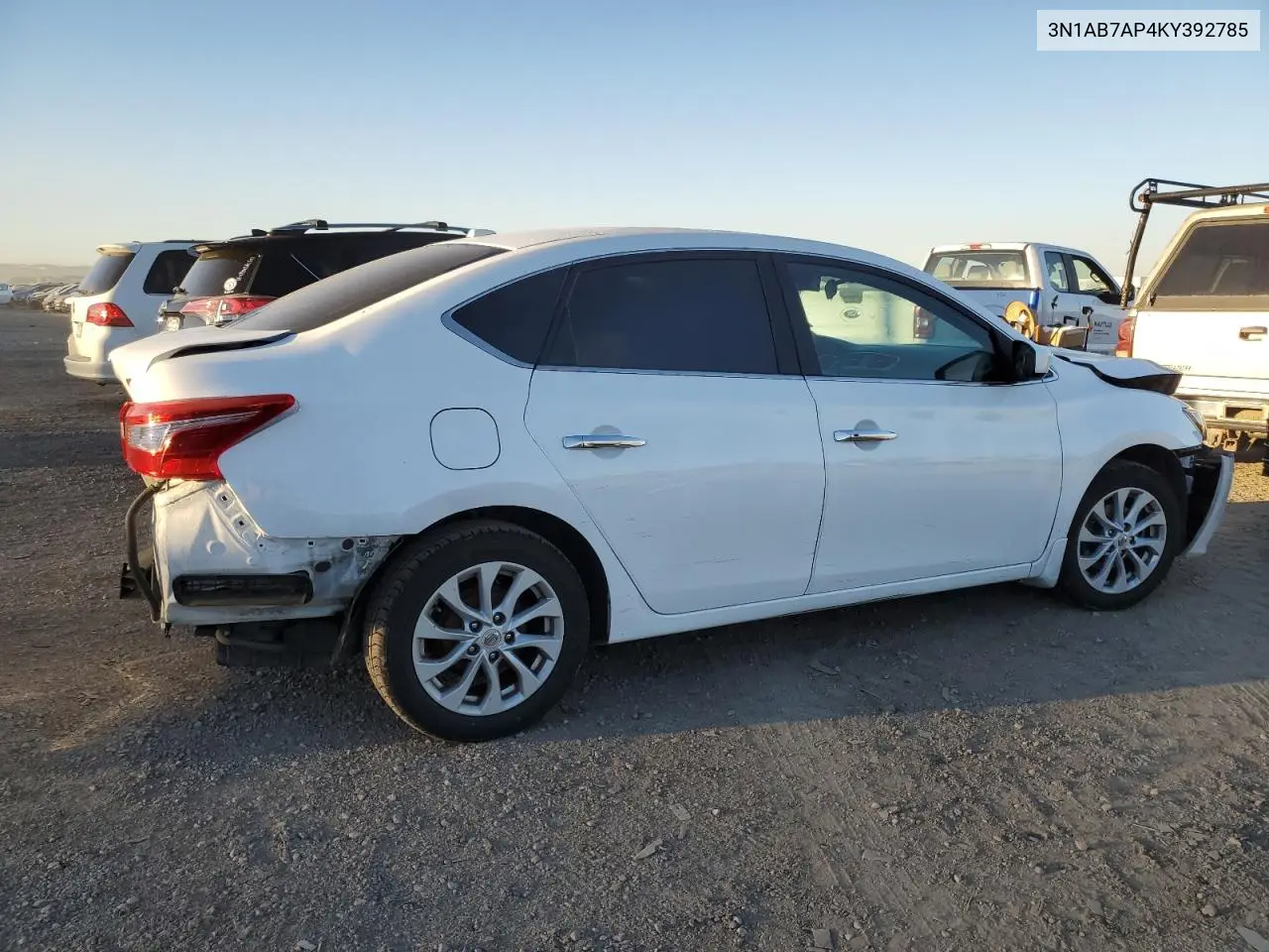 3N1AB7AP4KY392785 2019 Nissan Sentra S