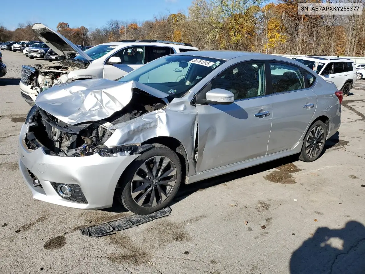 3N1AB7APXKY258377 2019 Nissan Sentra S