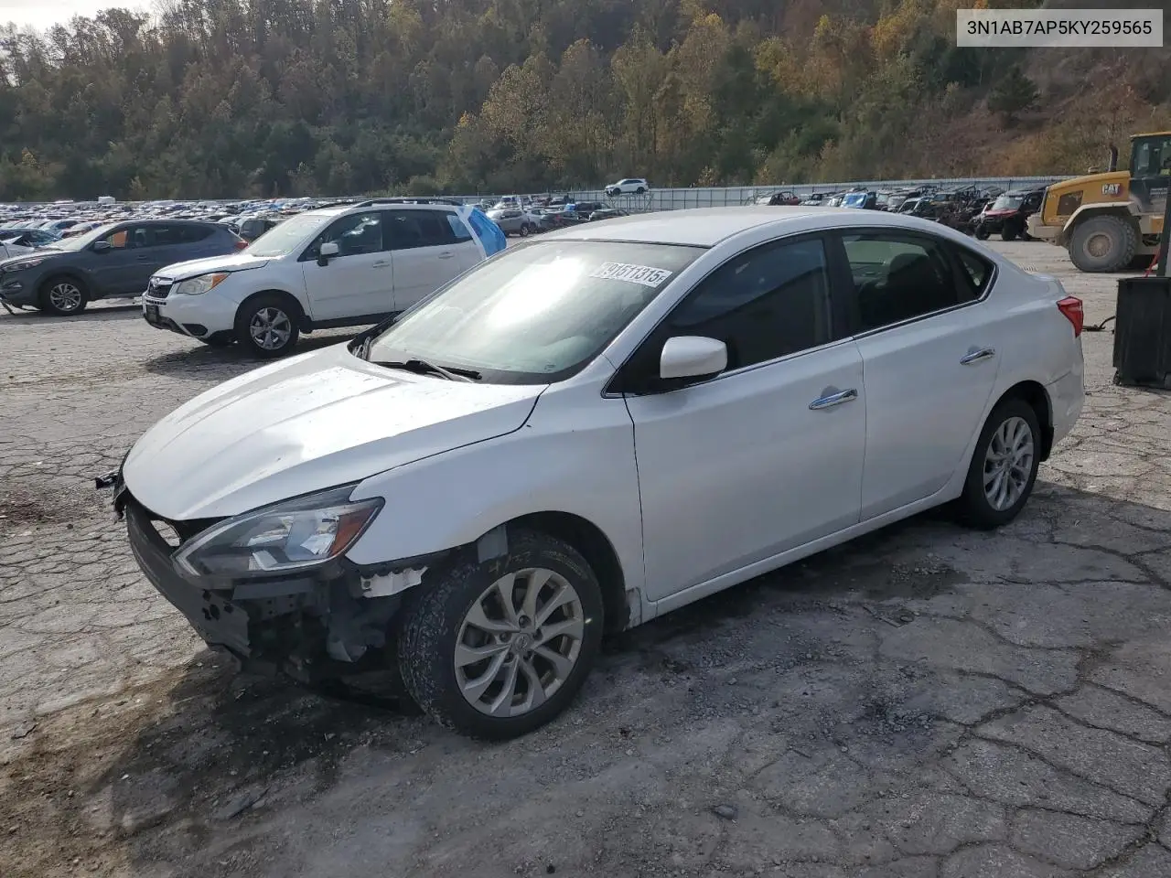 3N1AB7AP5KY259565 2019 Nissan Sentra S