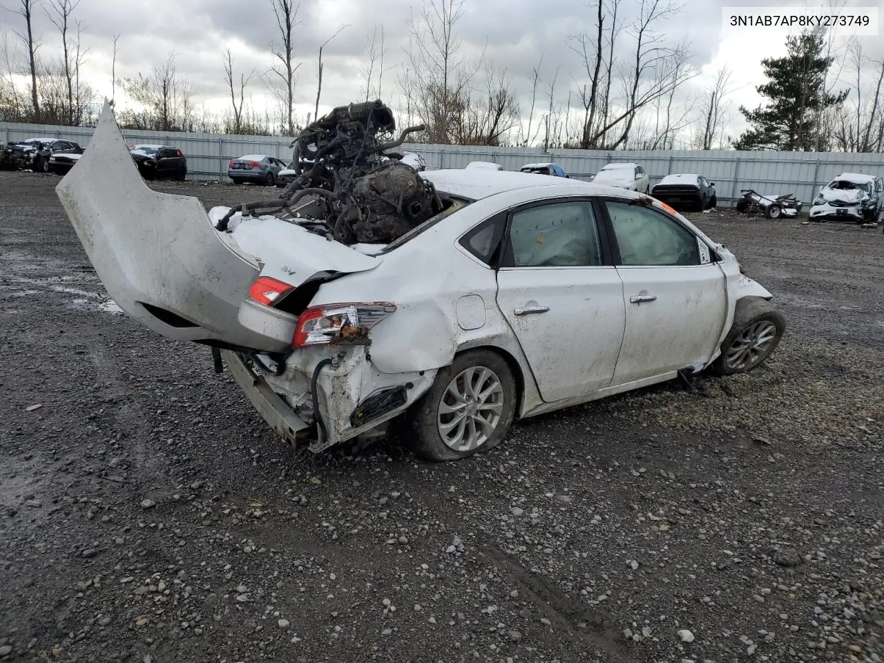 3N1AB7AP8KY273749 2019 Nissan Sentra S