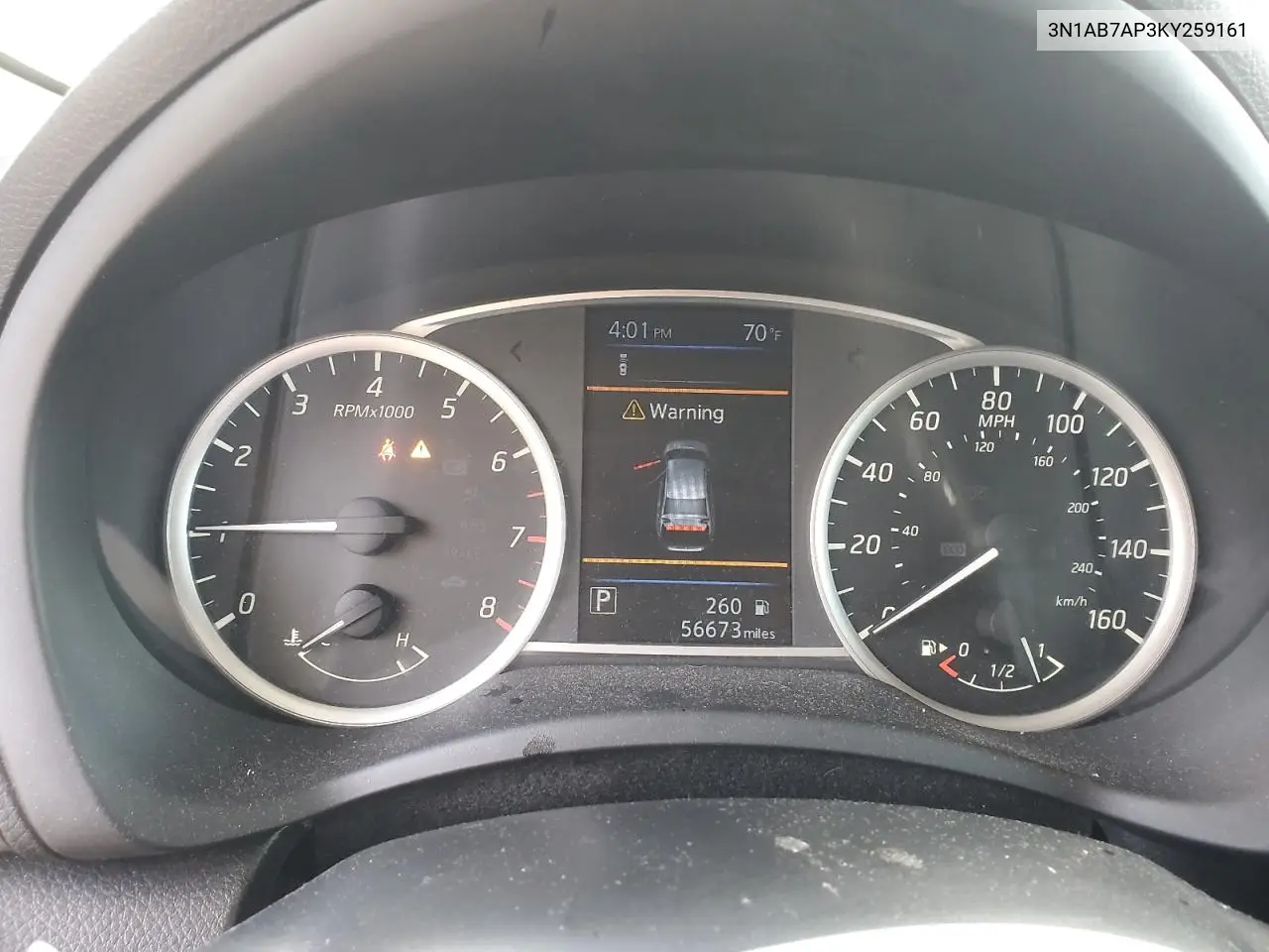 3N1AB7AP3KY259161 2019 Nissan Sentra S