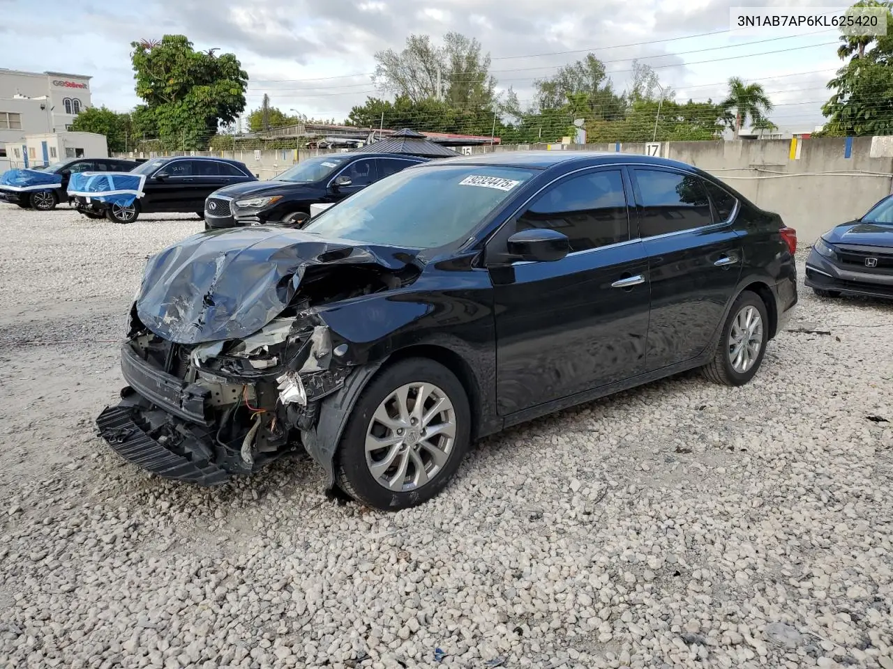 3N1AB7AP6KL625420 2019 Nissan Sentra S