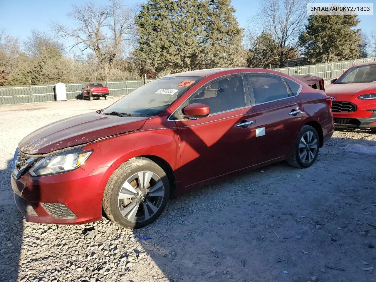 3N1AB7AP0KY271803 2019 Nissan Sentra S