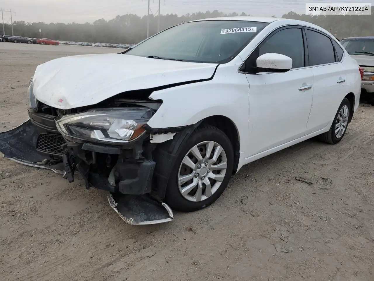3N1AB7AP7KY212294 2019 Nissan Sentra S