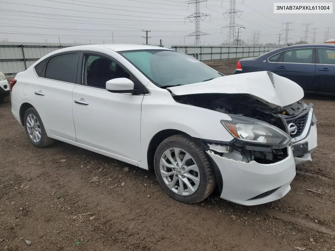3N1AB7APXKL611004 2019 Nissan Sentra S