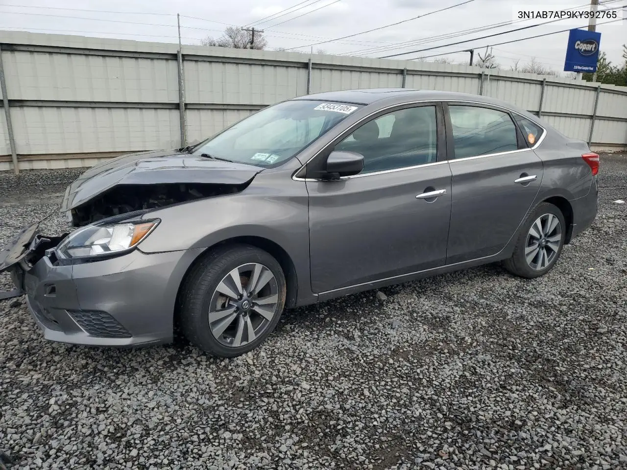 3N1AB7AP9KY392765 2019 Nissan Sentra S