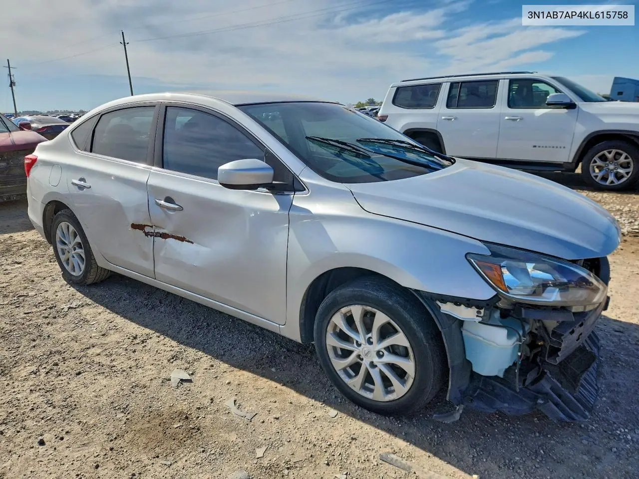 3N1AB7AP4KL615758 2019 Nissan Sentra S
