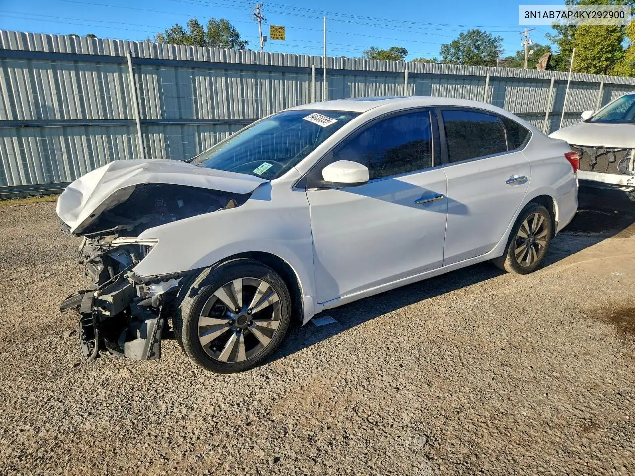 3N1AB7AP4KY292900 2019 Nissan Sentra S