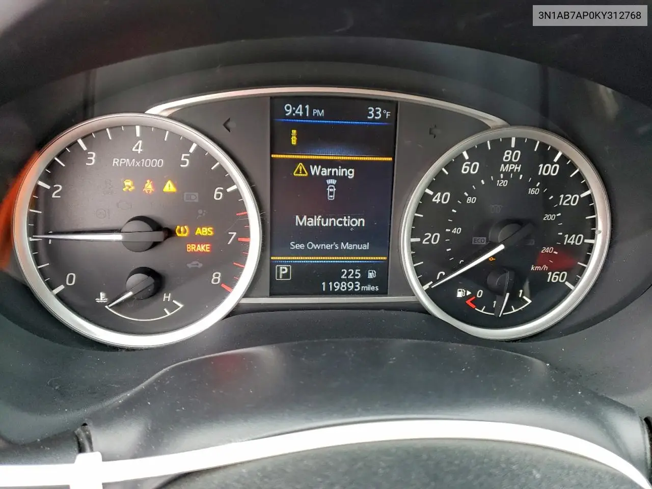 3N1AB7AP0KY312768 2019 Nissan Sentra S