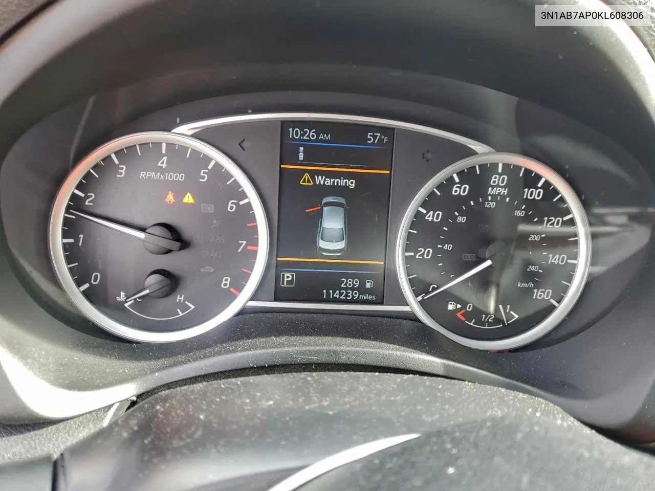 3N1AB7AP0KL608306 2019 Nissan Sentra S