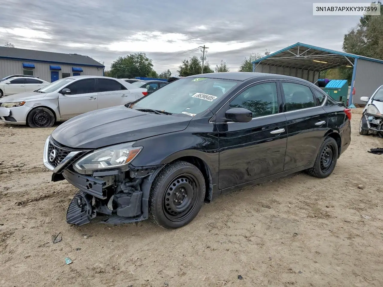 3N1AB7APXKY397599 2019 Nissan Sentra S