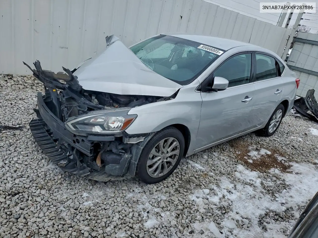 3N1AB7APXKY287586 2019 Nissan Sentra S