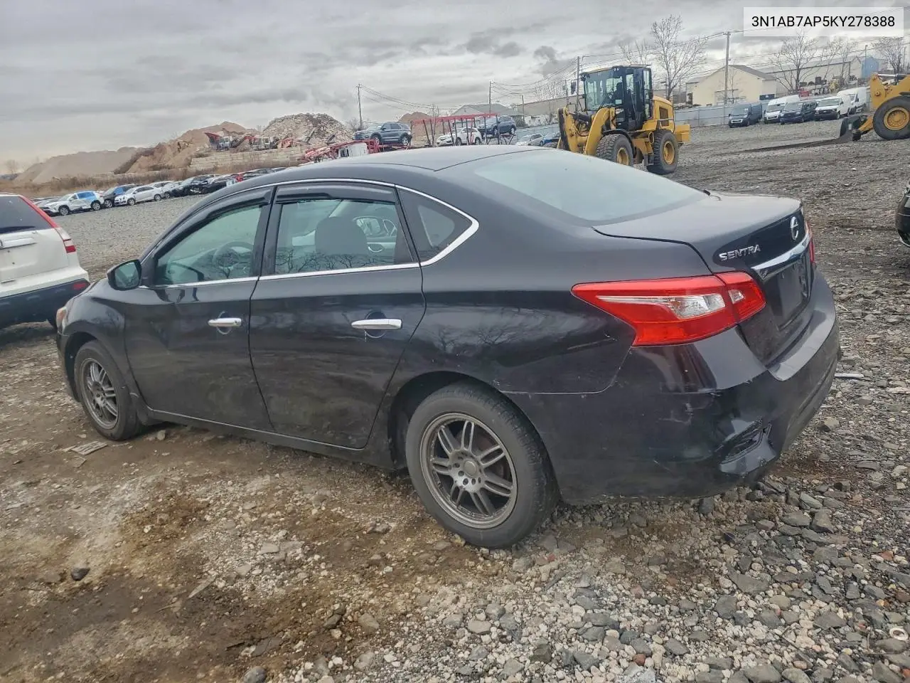 3N1AB7AP5KY278388 2019 Nissan Sentra S