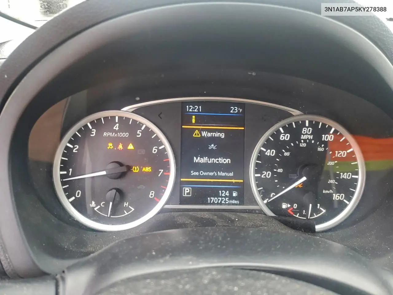 3N1AB7AP5KY278388 2019 Nissan Sentra S
