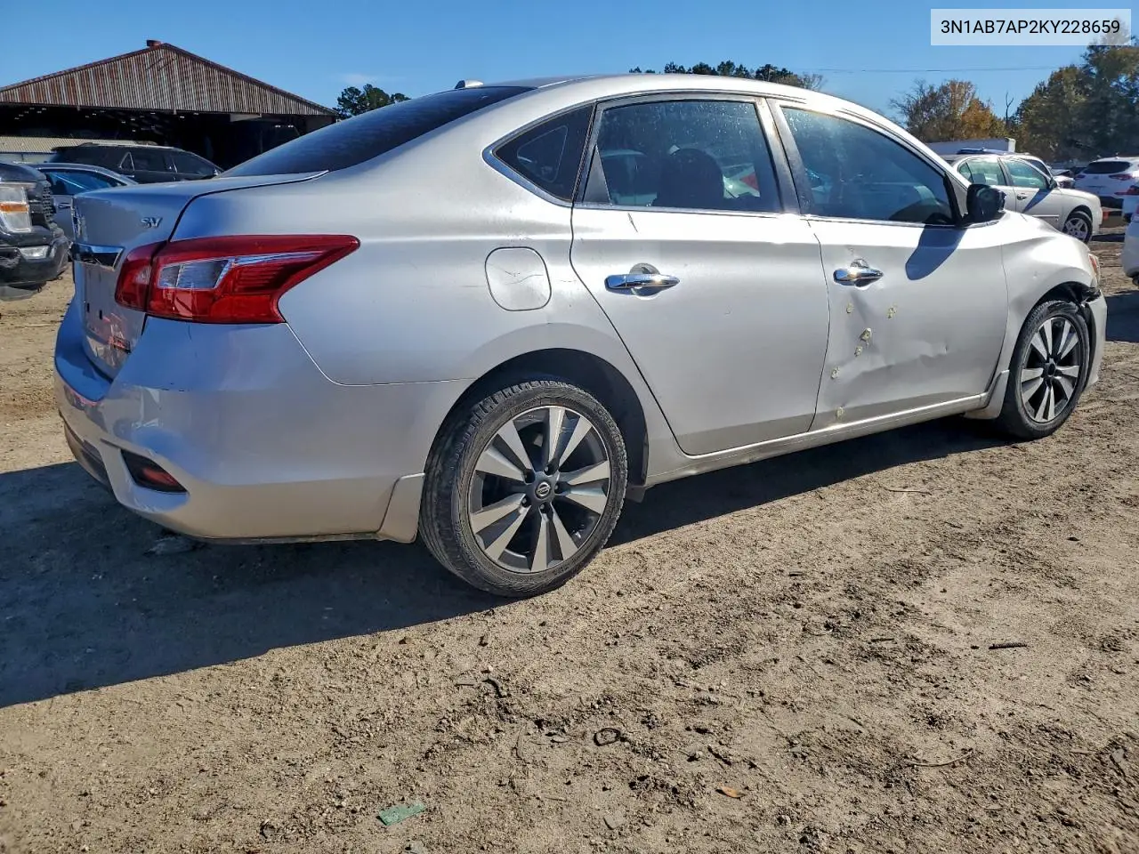 3N1AB7AP2KY228659 2019 Nissan Sentra S