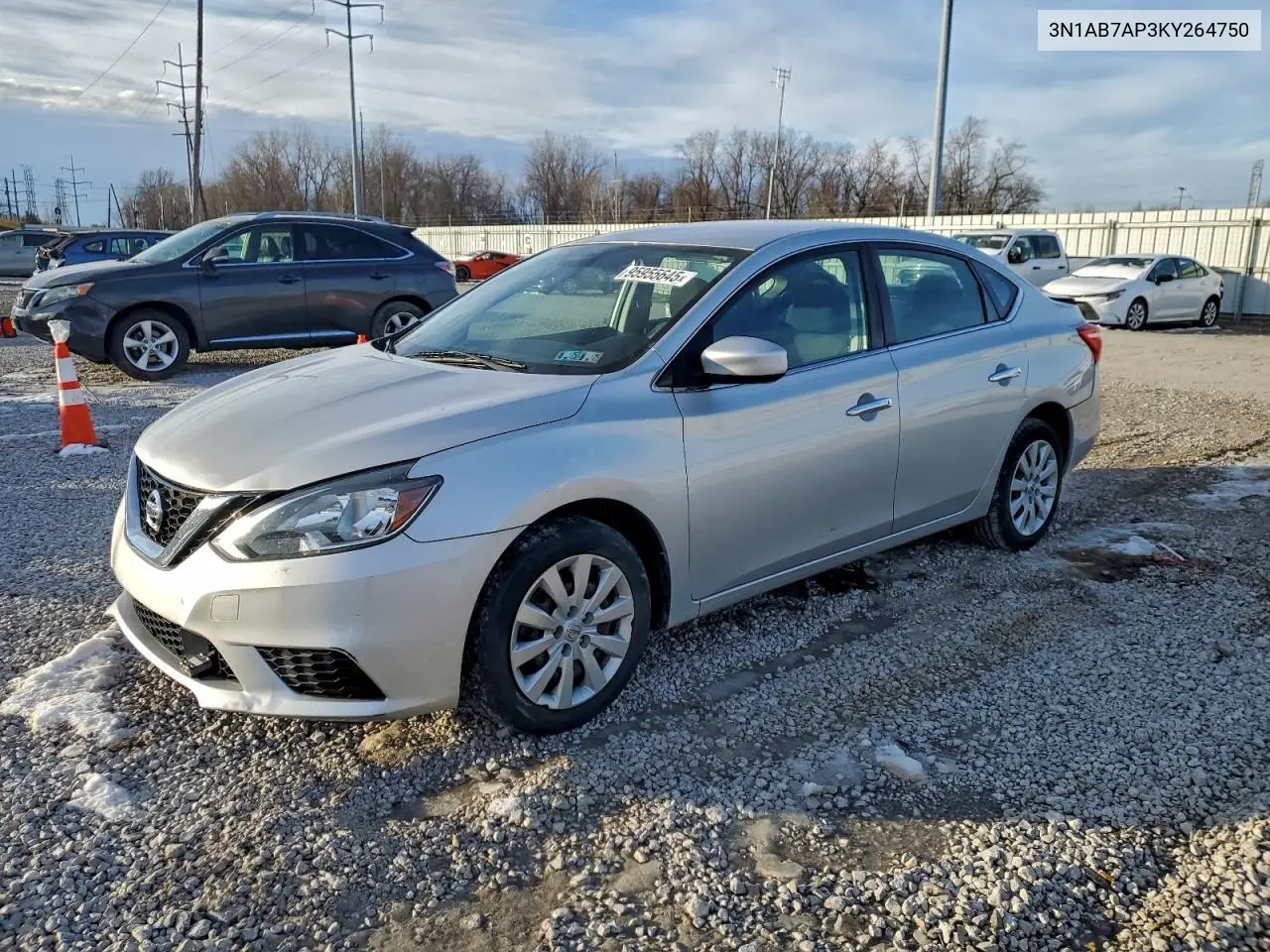 3N1AB7AP3KY264750 2019 Nissan Sentra S