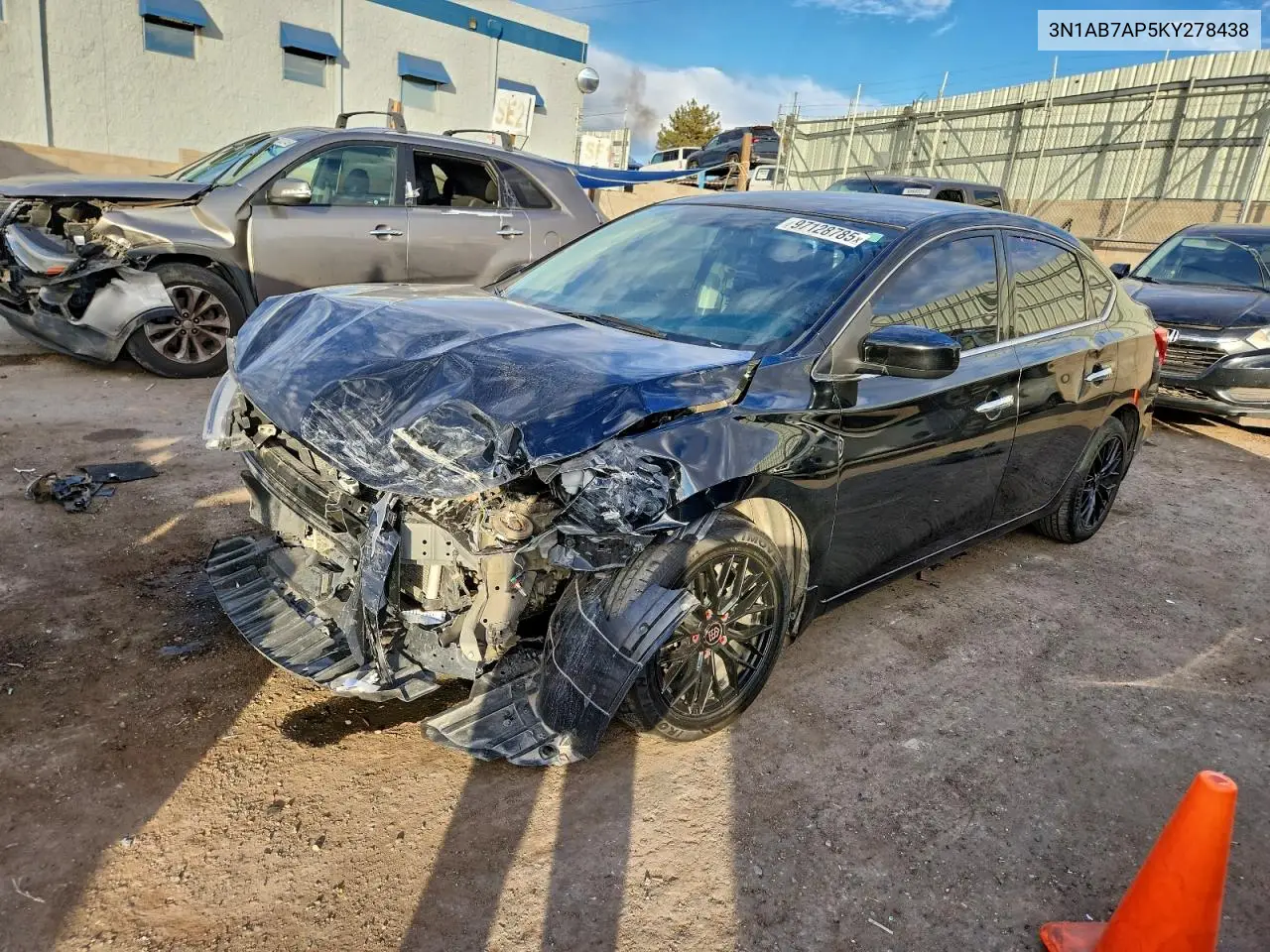 3N1AB7AP5KY278438 2019 Nissan Sentra S
