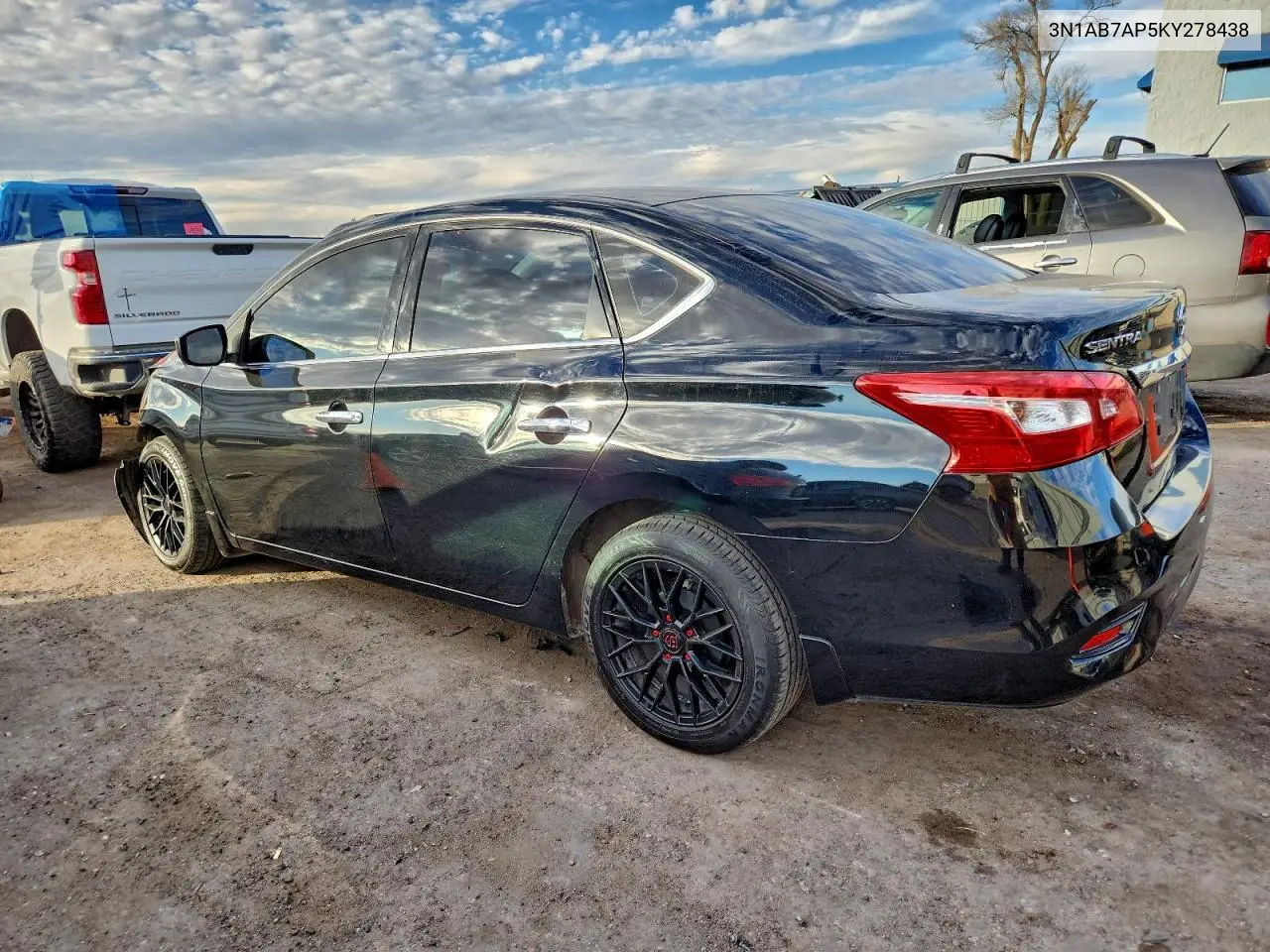 3N1AB7AP5KY278438 2019 Nissan Sentra S