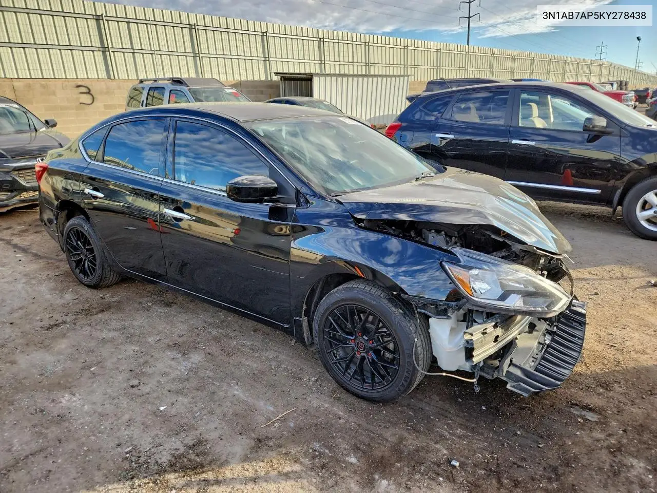 3N1AB7AP5KY278438 2019 Nissan Sentra S