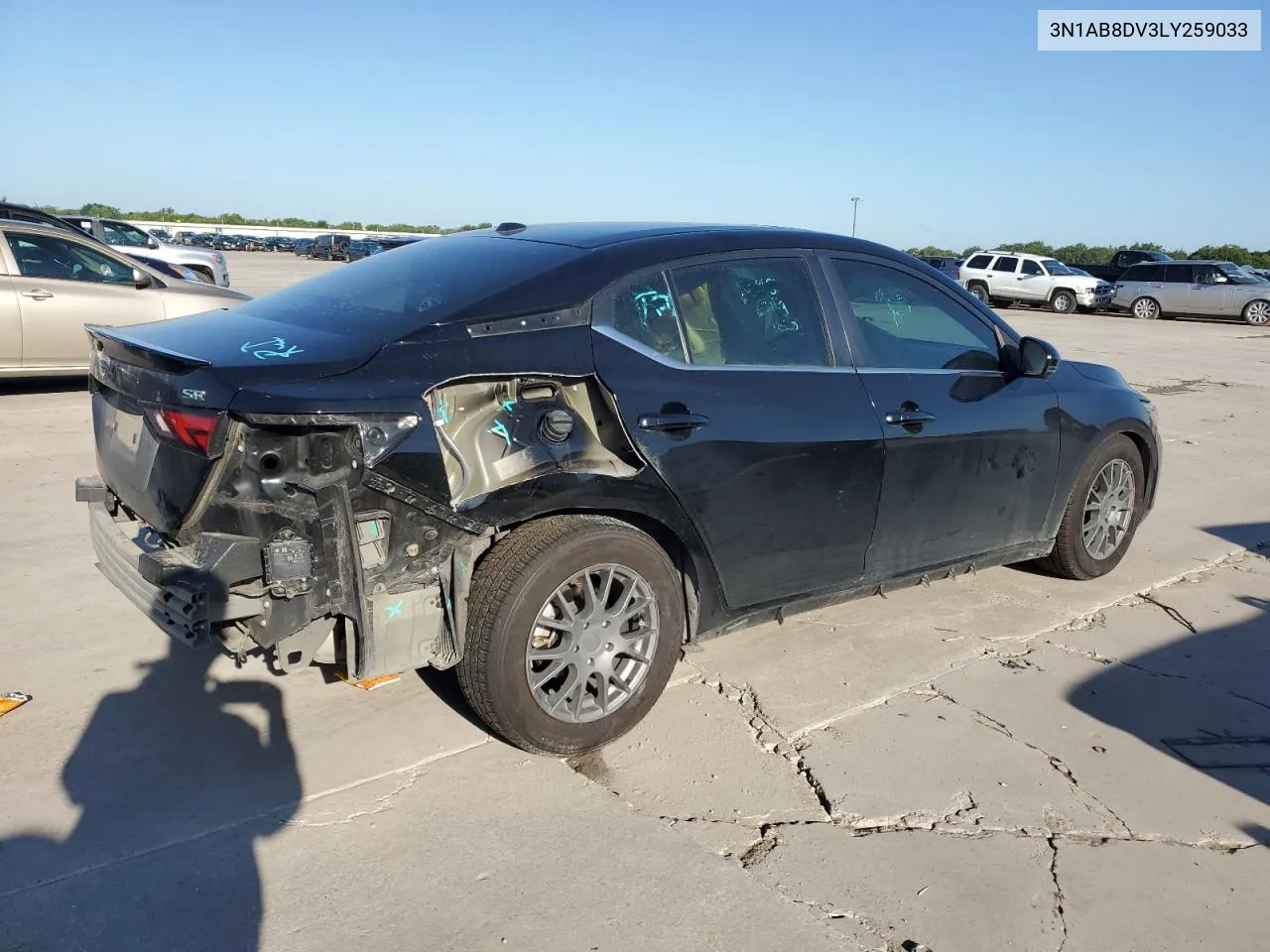 3N1AB8DV3LY259033 2020 Nissan Sentra Sr