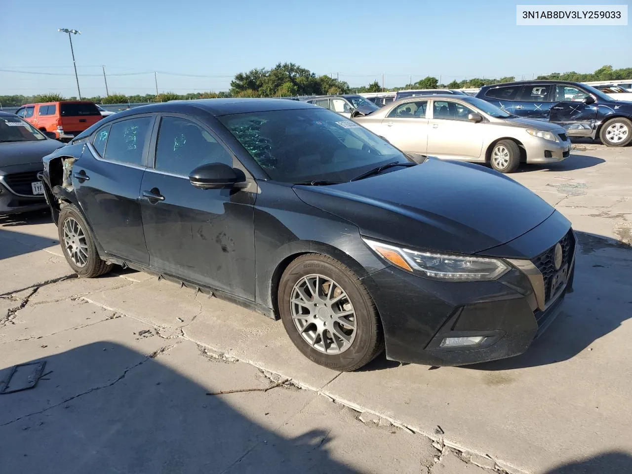 2020 Nissan Sentra Sr VIN: 3N1AB8DV3LY259033 Lot: 61763554